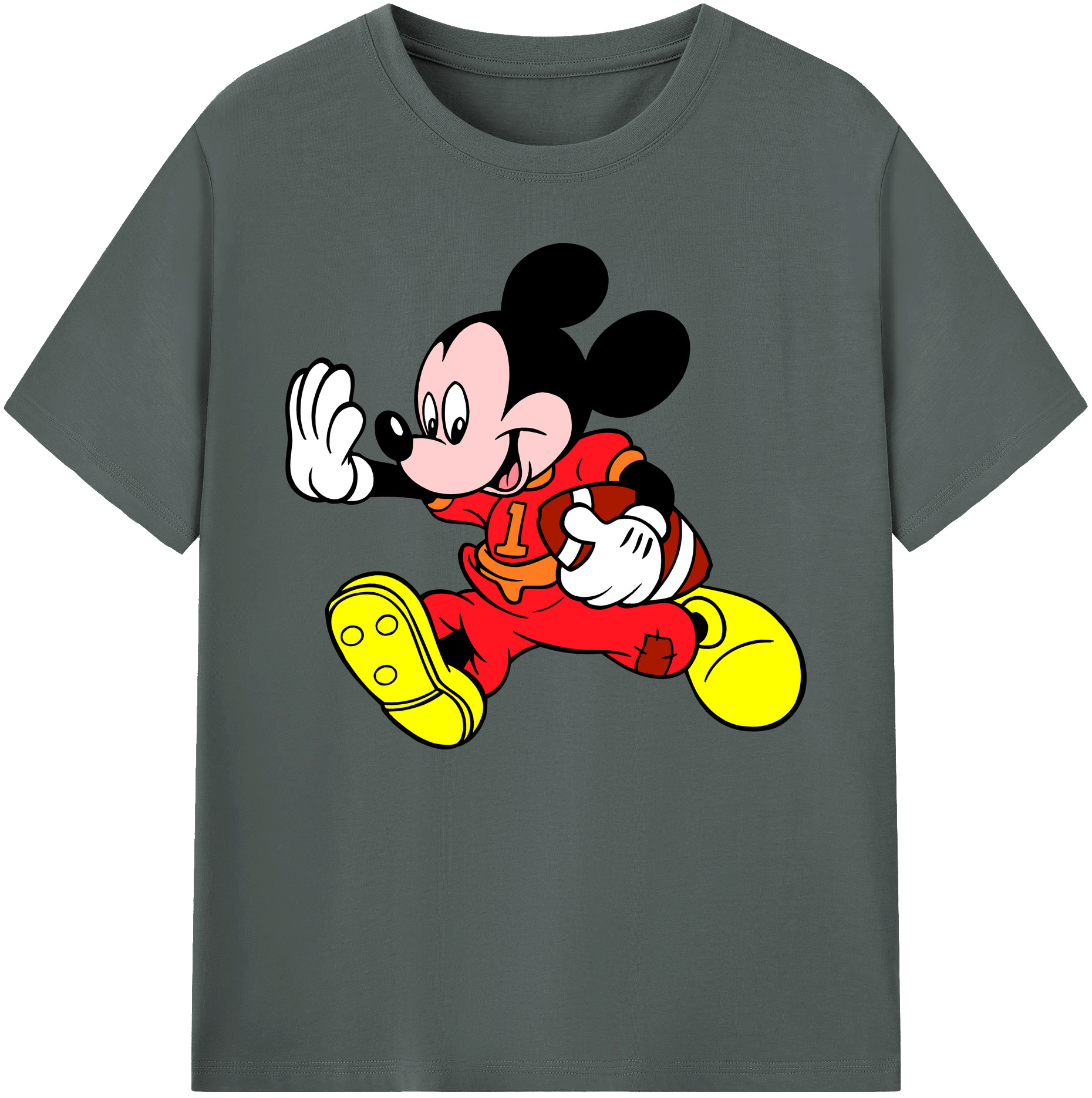 ミッキーマウス Mickey Mouse 綿100％ メンズ半袖Tシャツ｜肌触りやわらか＆通気性
